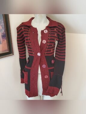 Vintage Gothic Embroidered Boho Long Cardigan